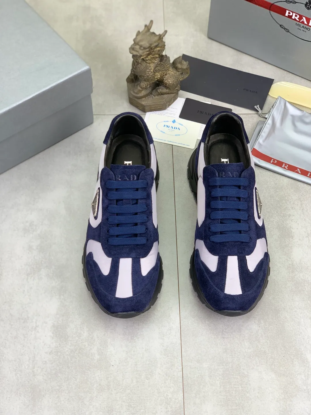 Men's men's shoes💰P580💰【New model】Top quality, new popular models on the official website, which will never go out of style for a century,🆘 The trendy brand (Prada) mainly promotes popular models, avant-garde and versatile fashionable men's shoes, private version molding, cowhide surface splicing 1:1 oil edge processing... fashionable and simple, original imported cowhide interior cowhide feet; the atmosphere and personality are more fashionable, eye-catching and pursuing class. It will subvert old ideas and be a must-have for fashionistas who want to spend time with you! Must keep it! High-end comfort, high-end quality workmanship. Size: 38-44 Various colors available. full package